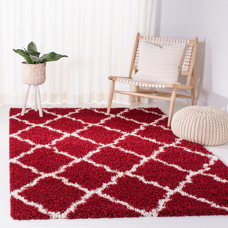 Marlow Home Co. Atchison Power Loom Red/Ivory Rug Wayfair.co.uk